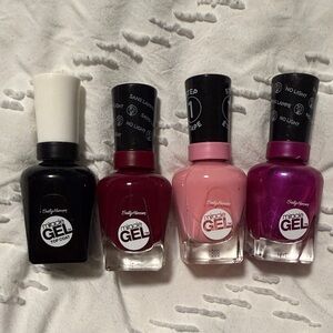 Sally Hansen Miracle Gel Nail Polish Set - Black, Red, Pink, Purple
